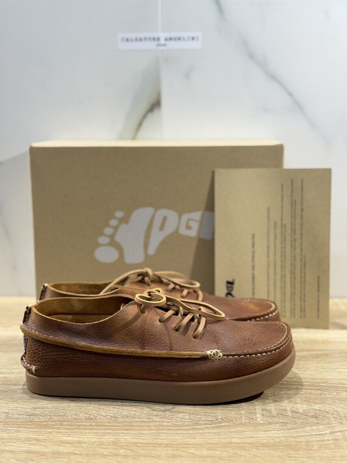 Yogi Scarpa Uomo Finn  Chestnut  Brown Pelle Casual Icon Shoes Men Yogi 41