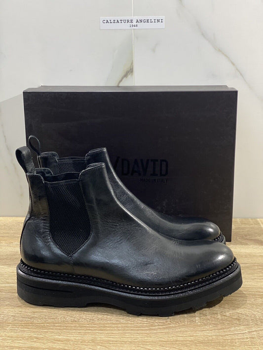 J P David chelsea boot uomo pelle Nera extra light casual boot 44