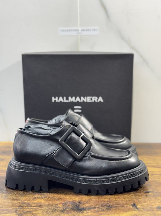 HALMANERA Mocassino  Donna Nero    Pelle    Con Tacco Casual Handmade 41