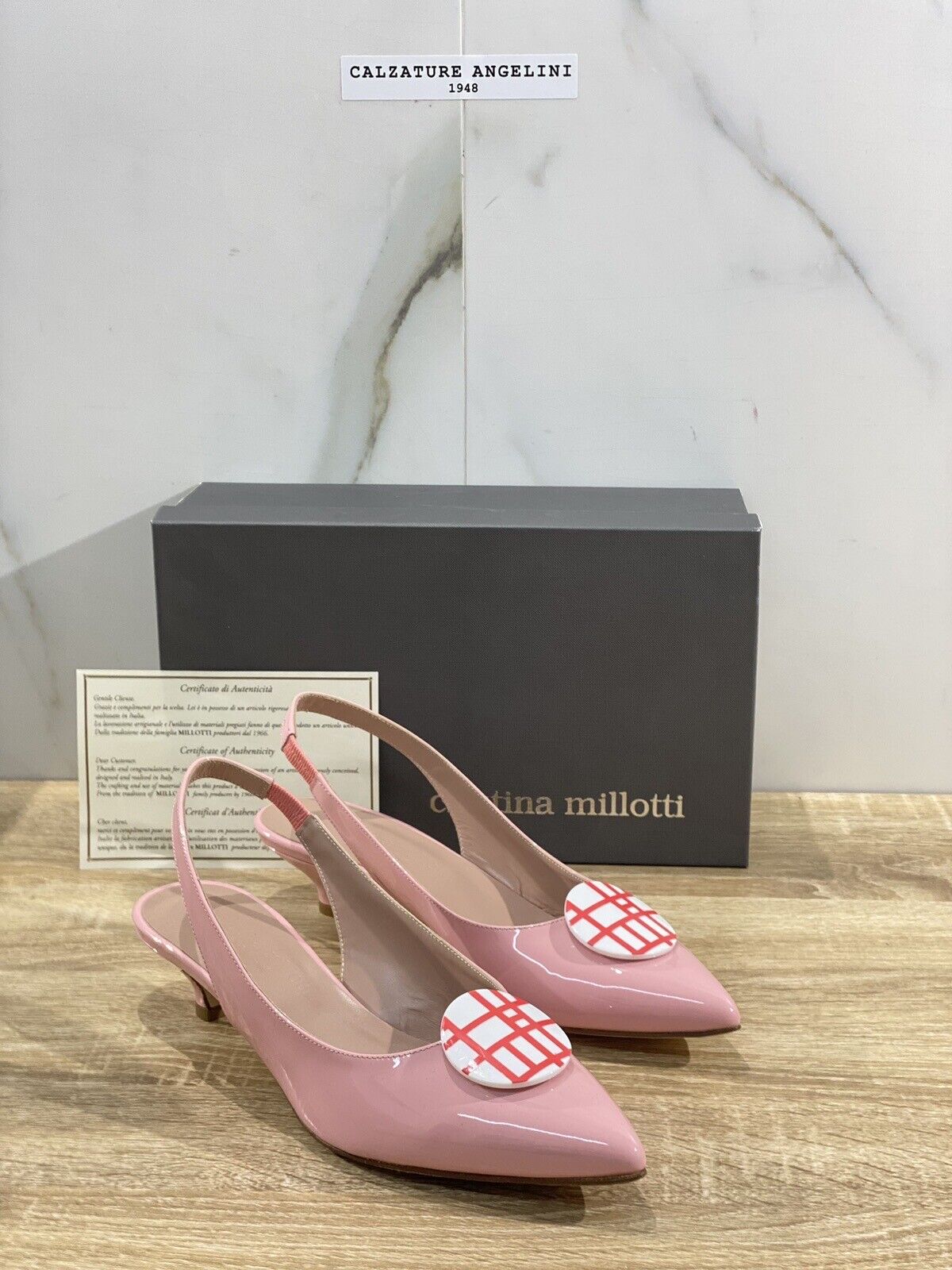 Cristina Millotti Sandalo Donna Sling Back Rosa Luxury Handmade In Italy 37