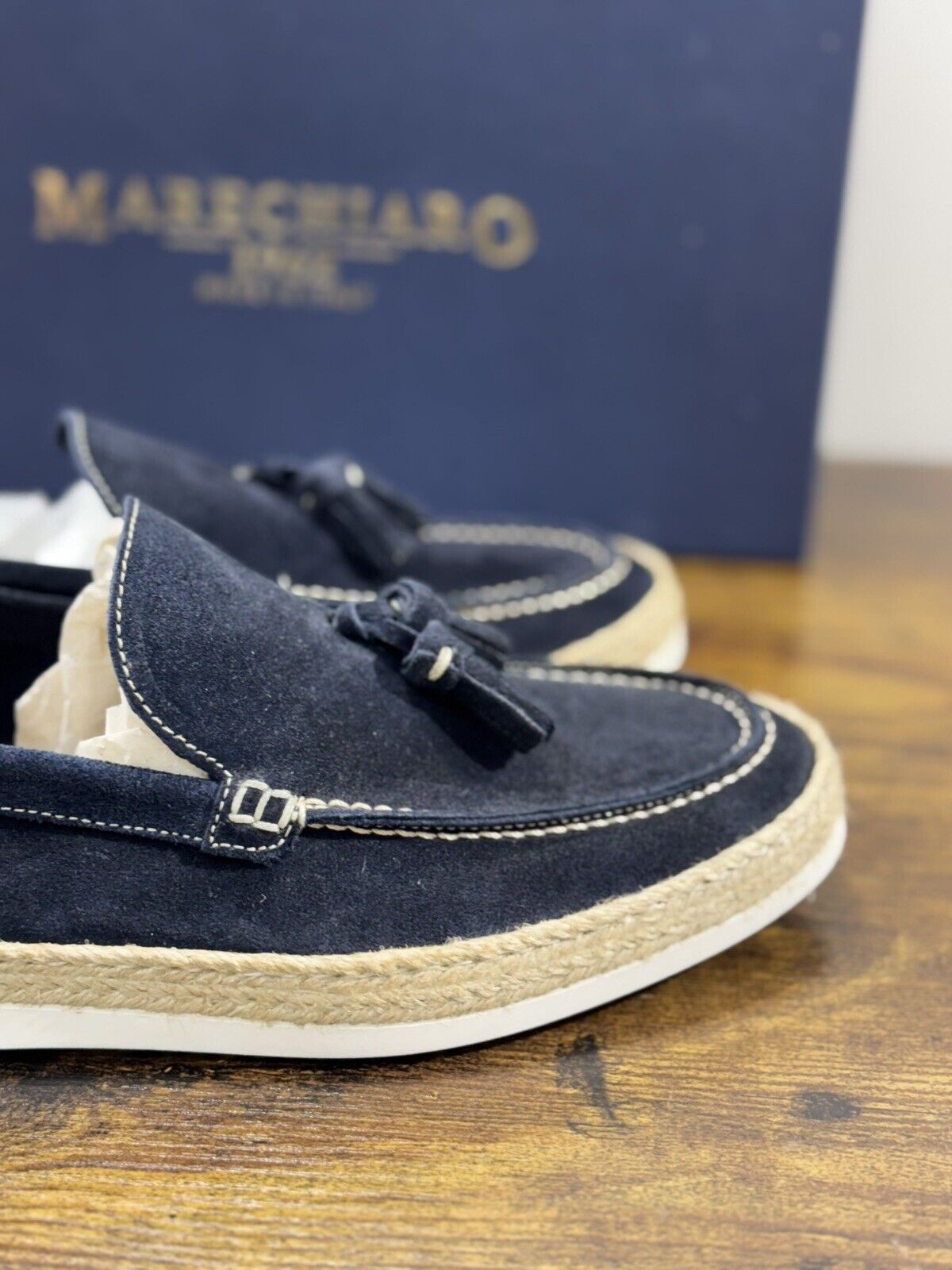 Marechiaro 1962 Mocassino Uomo Summer Icon Suede Blu 45