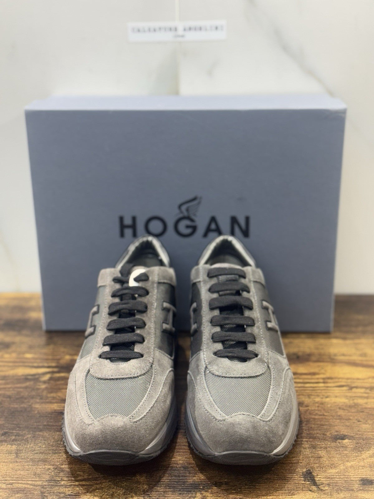 Hogan Interactive  Pelle Suede Grey Black   Casual Hogan Uomo 42.5