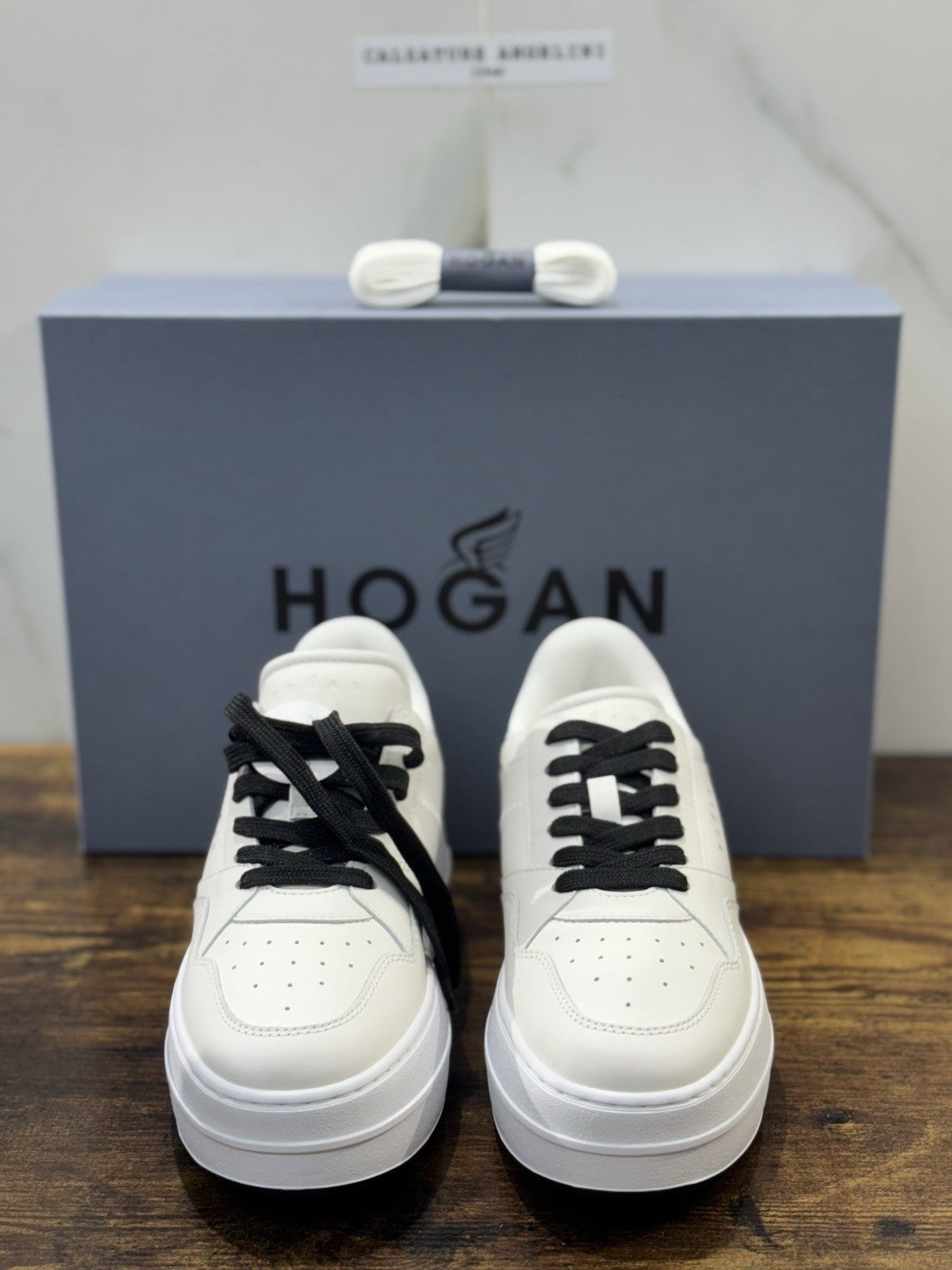 Hogan H670  Sneaker Pelle Bianca Zeppa   Memory Foam Scarpa Hogan Donna 36.5