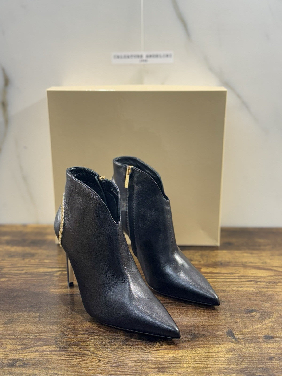 Ninalilou Stivaletto Donna Pelle Nero Con Tacco Luxury Boot 37