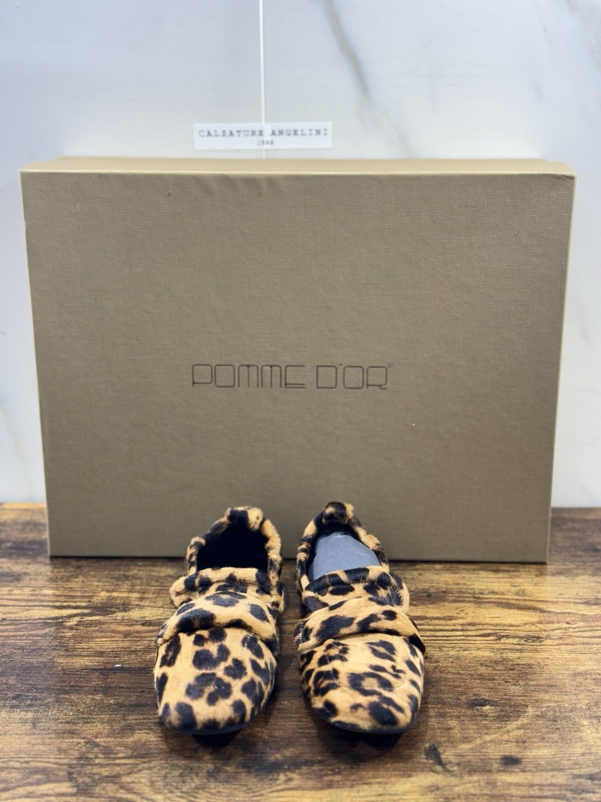 Pomme D’or Mocassino Vero Cavallino Leopard  Casual Luxury Loafer Donna 38