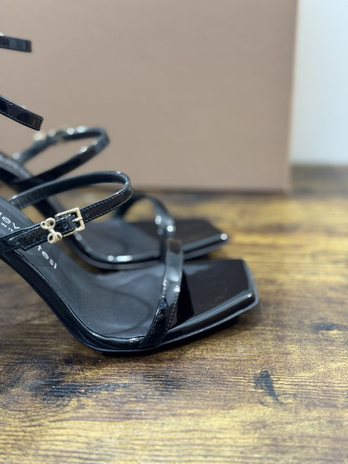 Sergio Levantesi Sandalo  Donna Tea Pelle Nero   Luxury Woman Sandal 36