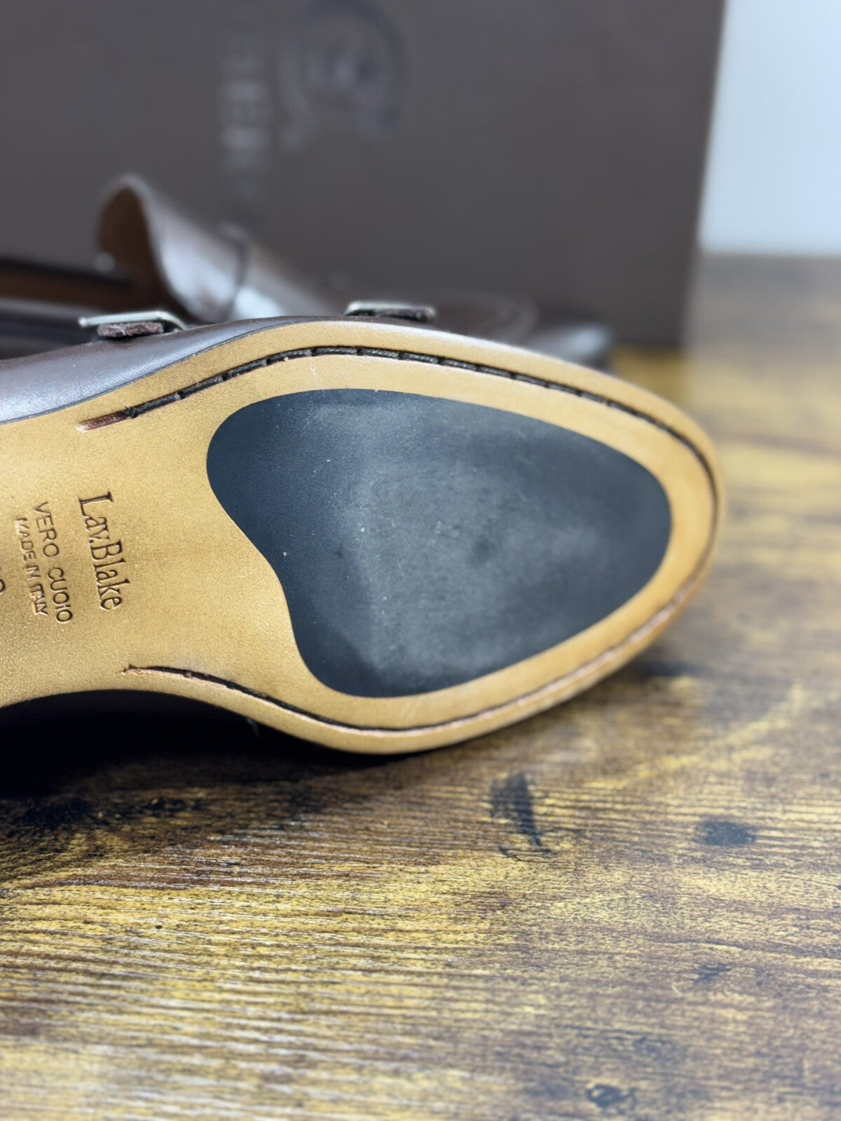 Cerbero Scarpa Uomo Doppia Fibbia Marrone  Lavorazione Blake 44