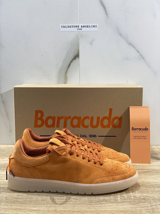 Barracuda Sneaker Uomo Camoscione Vintage Fully Made In Italy Orange 43