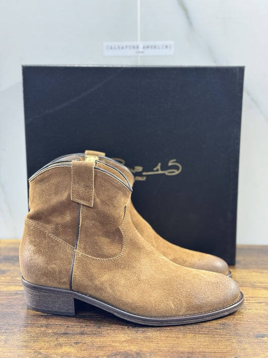 Via Roma 15 Texano Pelle Suede Martora   Via Roma Donna 41