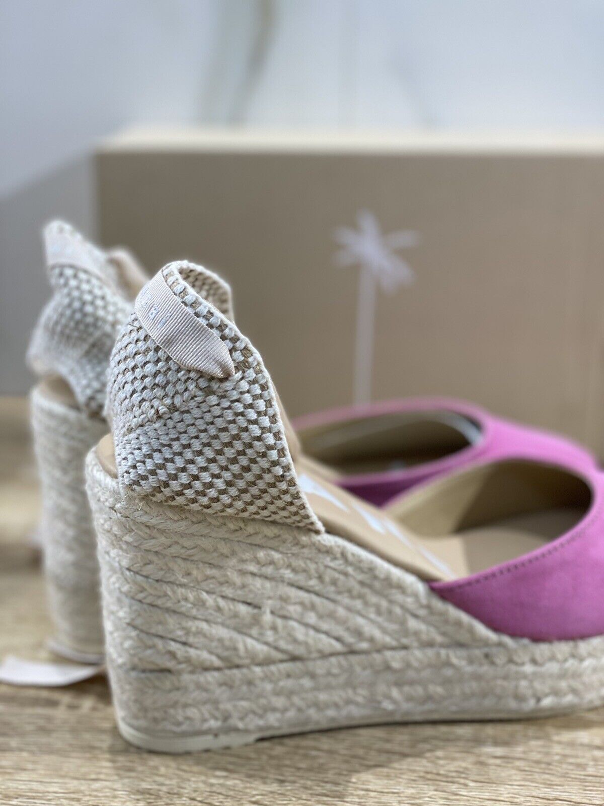 Manebi’ Sandalo Donna Espadrilles Zeppa Suede Fuxia 41