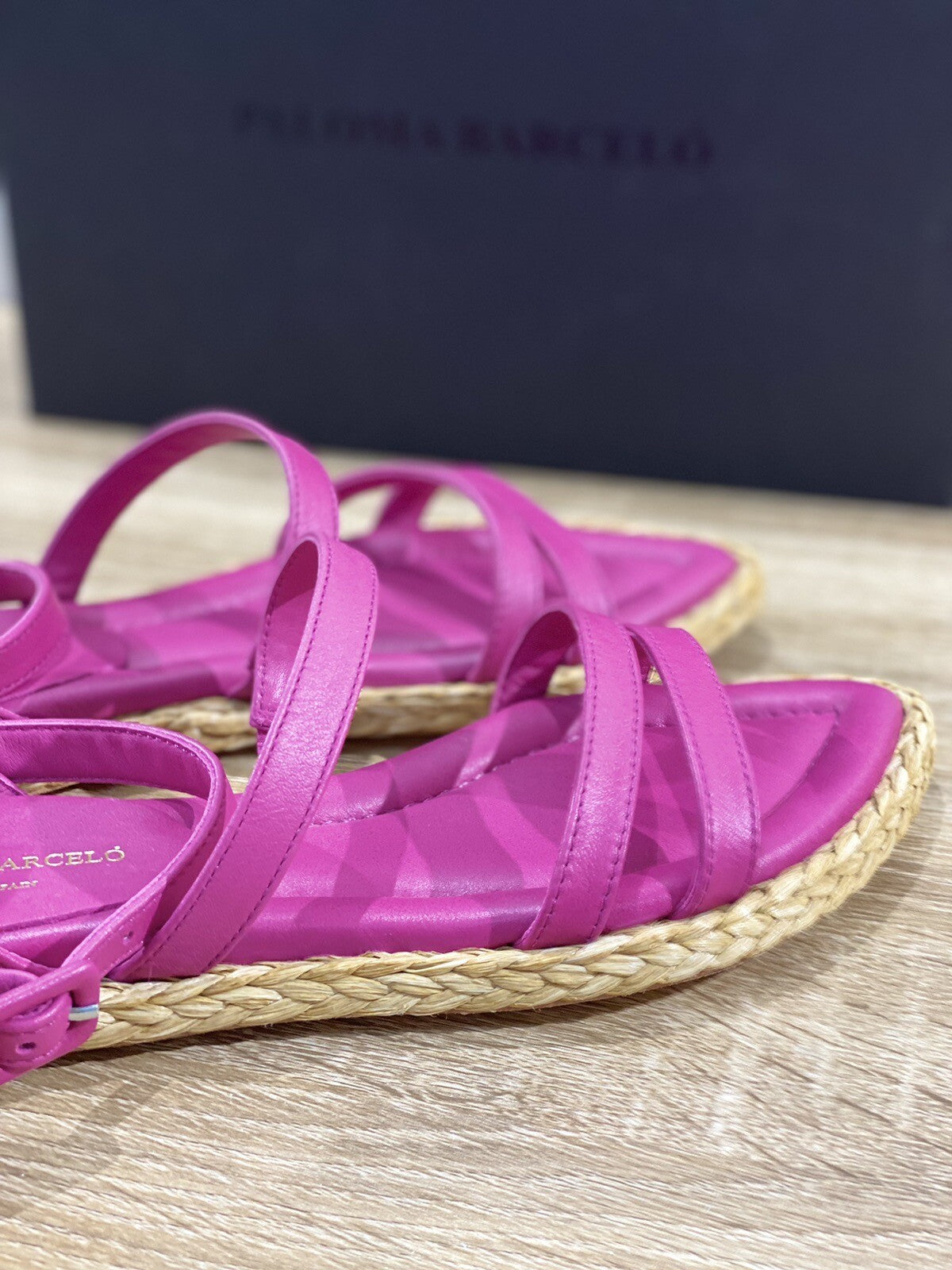Paloma BARCELO’ Sandalo Donna Carole In Pelle Fuxia Luxury Woman Sandal 37