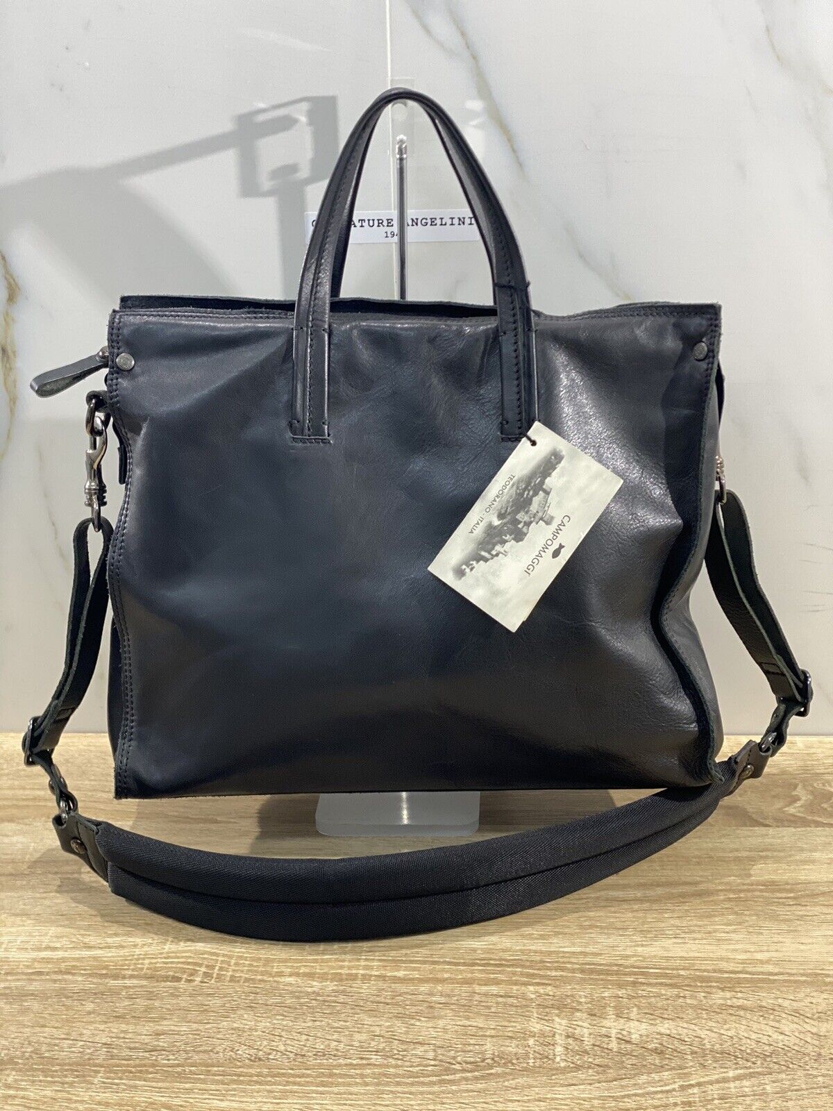 Campomaggi Shopping vacchetta Nero donna luxury bag Campomaggi work bag Nera