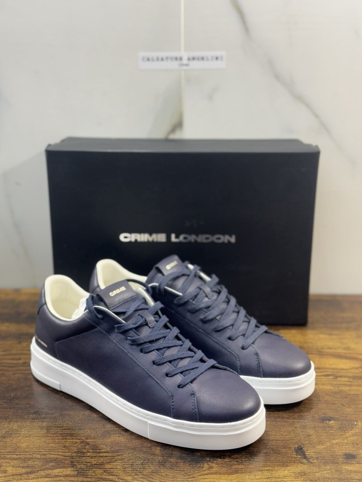 Crime London Sneaker Extralight  Pelle Blu Causal Uomo 43