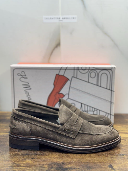Il Mocassino Suede Testa Moro Casual Scarpa Uomo Fatta A Mano 41