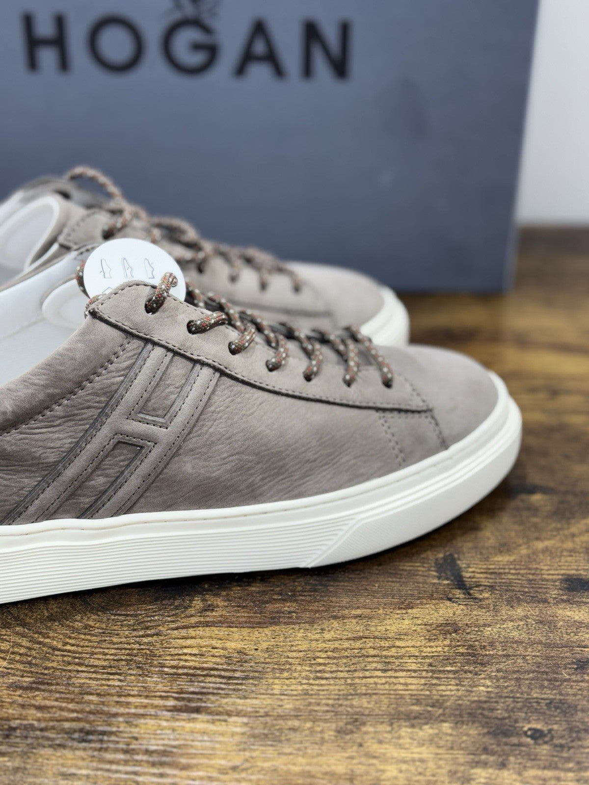 Hogan H365 Sneaker Pelle Grey Nabuk  Casual Hogan Uomo 40