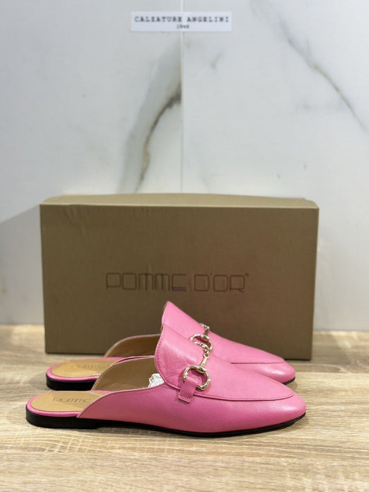 Pomme D’or Mules Donna Pelle Pink  Luxury Handmade Woman Pomme D’or 41