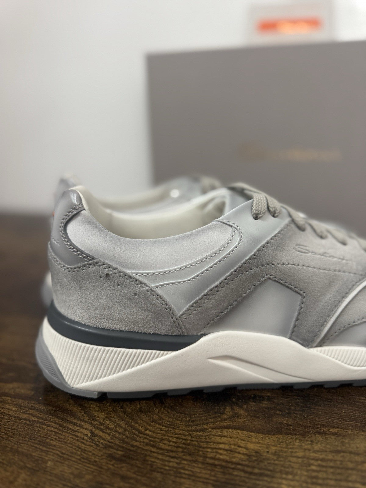 Santoni Innova Sneaker Pelle Grey   Casual Luxury Santoni Scarpa Uomo 43.5