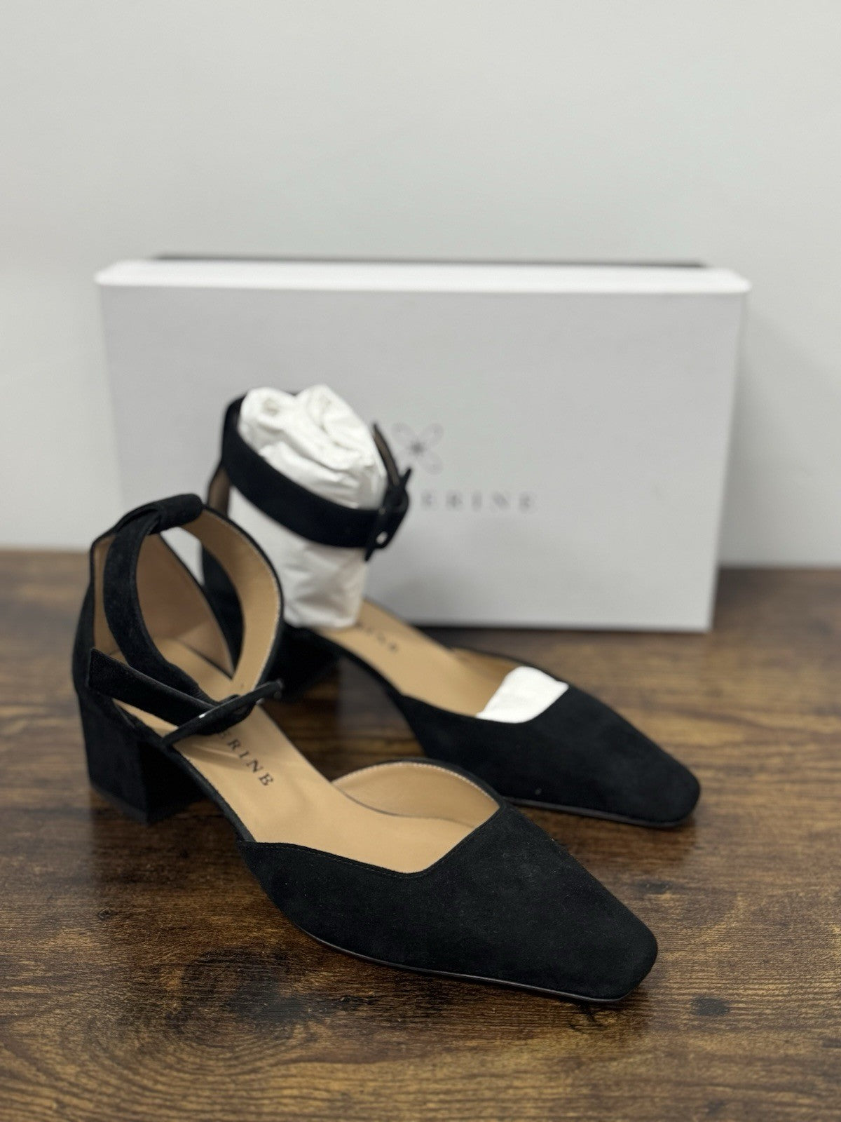 Prosperine Décolleté Suede Nero Con Tacco Scarpa Donna 38