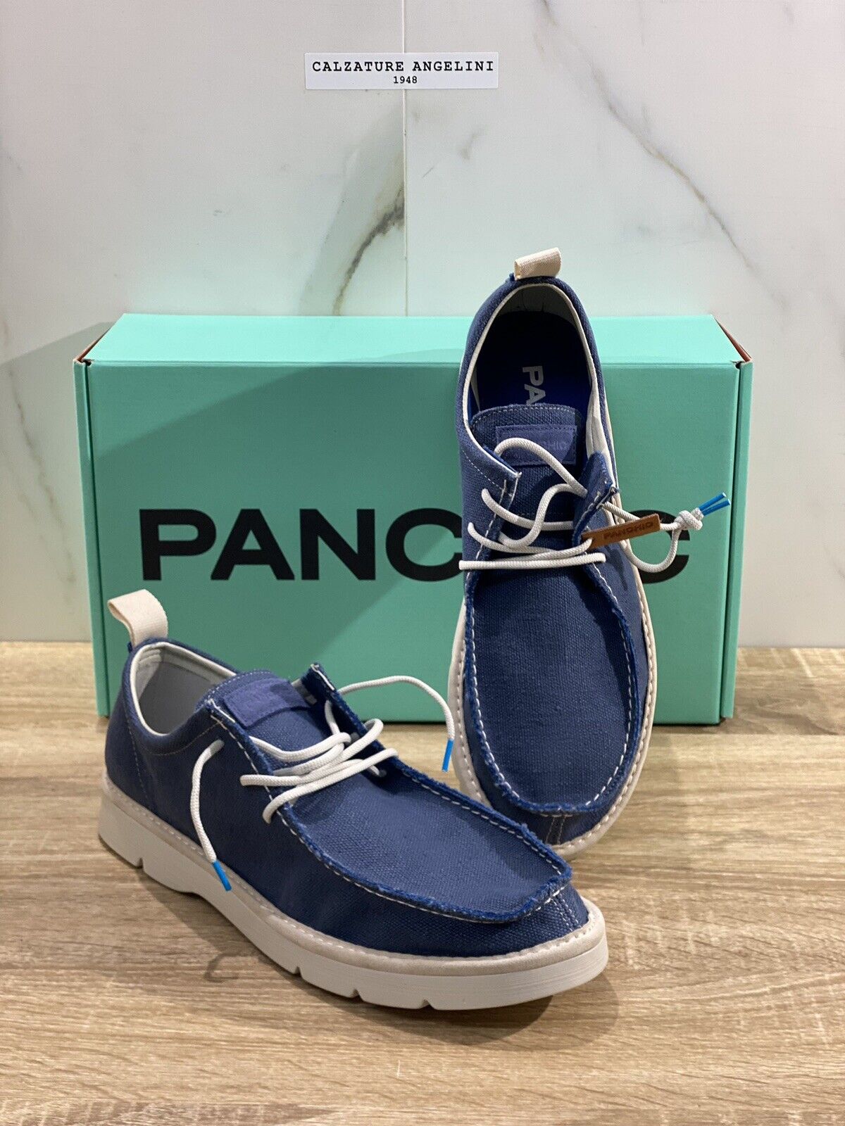 Panchic Scarpa Uomo Allacciata blu cobalto Extra Light 45