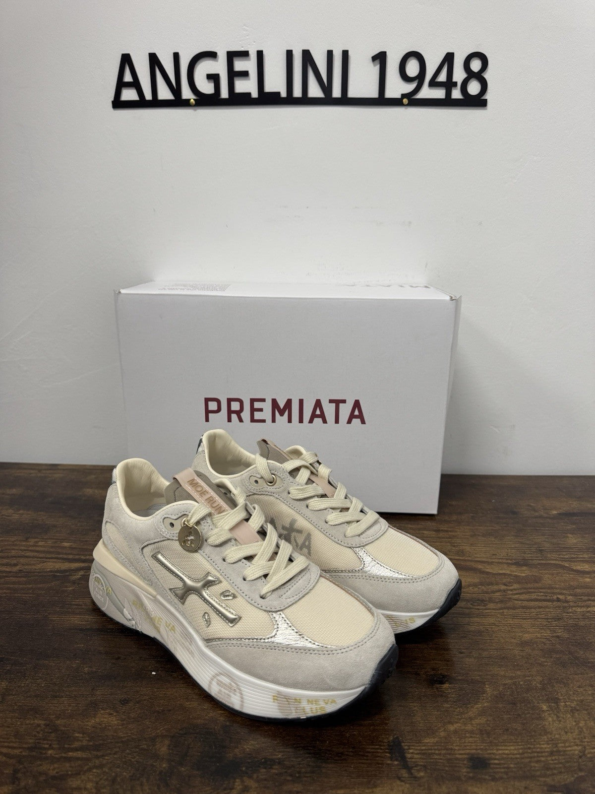 Premiata Moerun Sneaker Suede Beige Casual Donna 38