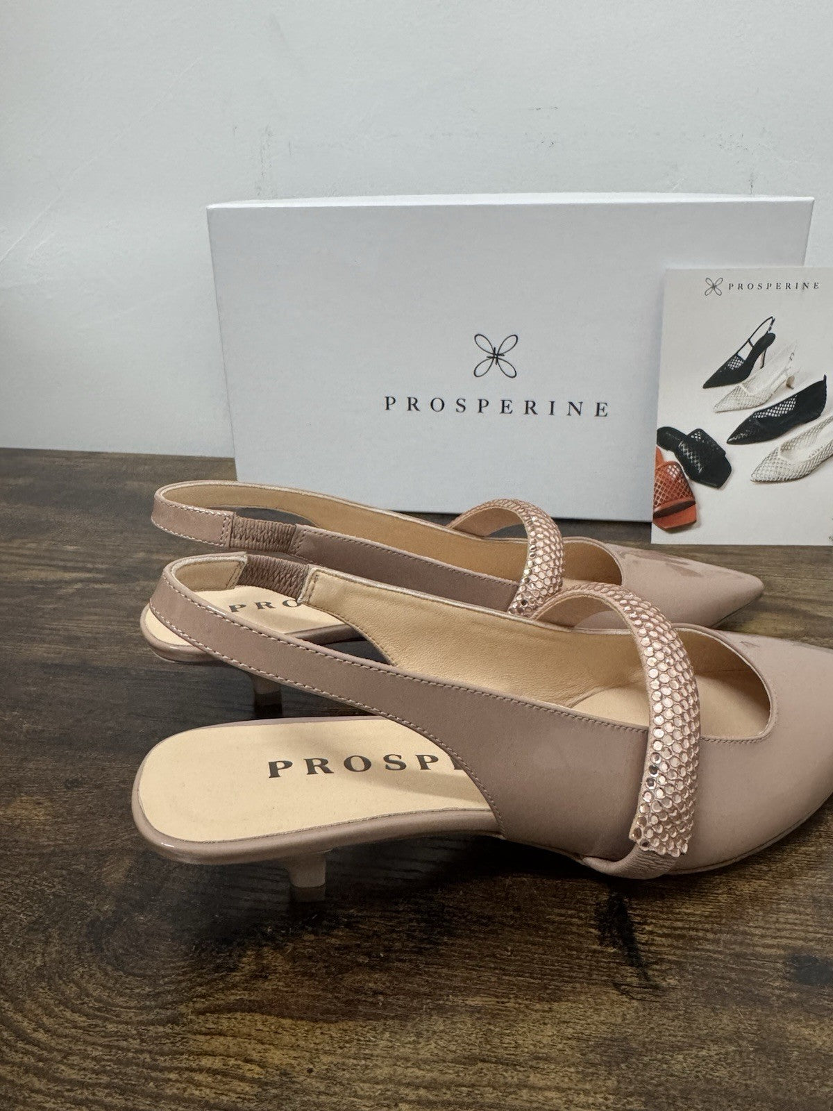 Prosperine Sling Back Pelle Poudre Casual Prosperine Scarpa Donna 41