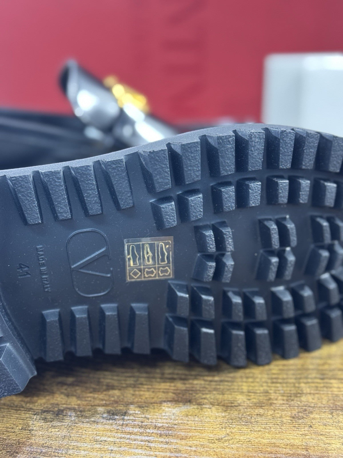 Valentino Garavani Mocassino V Logo Signature Pelle Nero Donna 41 