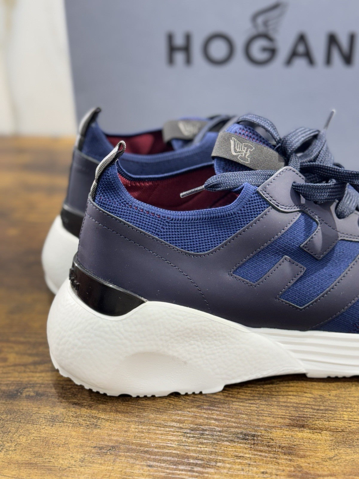 Hogan H443 Active One Memory Foam Knit  Blu Uomo 40.5