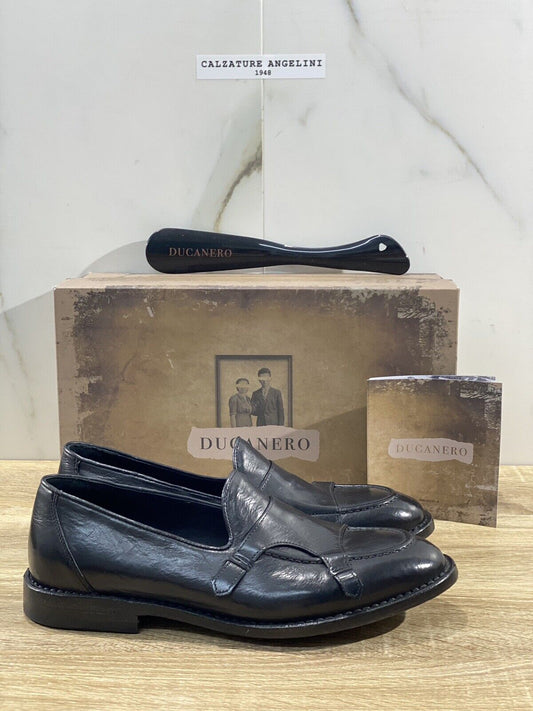 Ducanero Mocassino Uomo Pelle Nera Fully Made In Italy Luxury Artisan 45