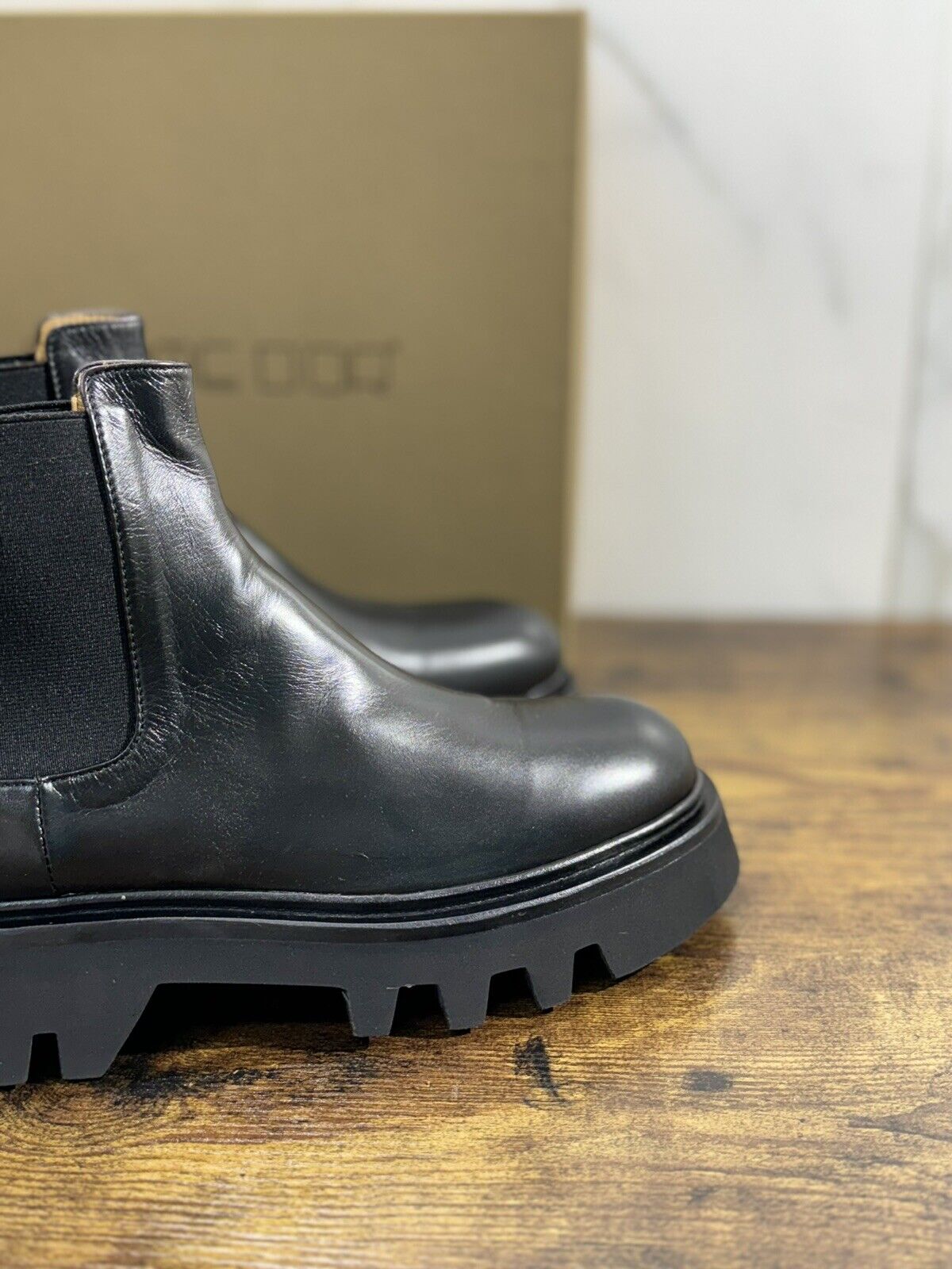 Pomme D’or Chelsea Boot Donna Pelle Nero       Luxury Handmade Woman 40