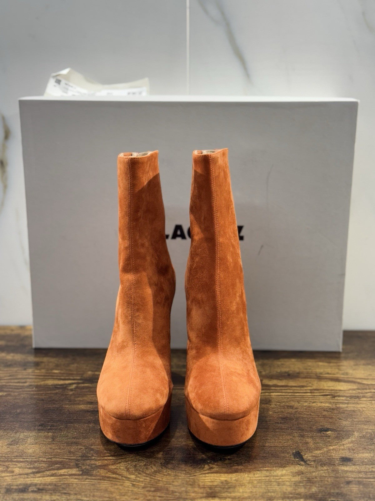 Lola Cruz stivaleletto Donna In Pelle Suede Arancio    luxury boot woman 38