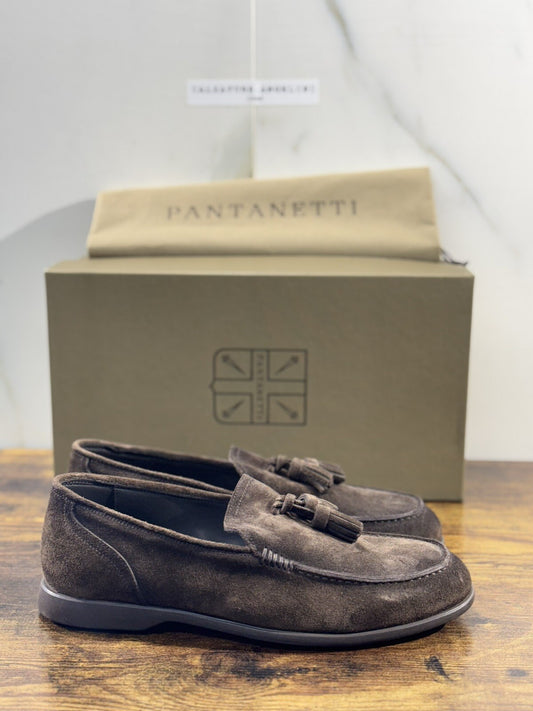 Pantanetti Mocassino  Uomo Nappine  Luxury Handmade Pantanetti Men Shoes 43