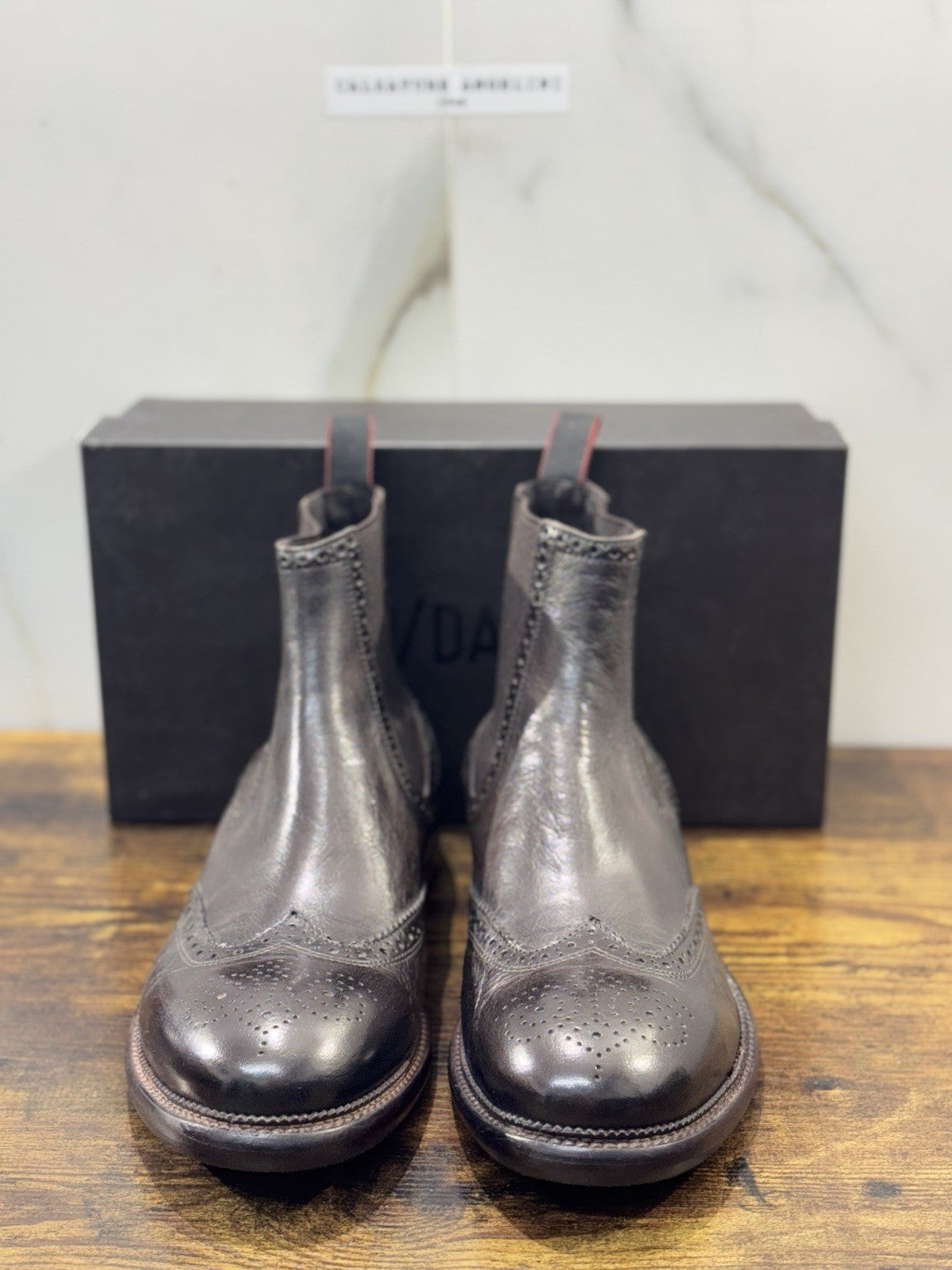 Jp David Chelsea Boot  Pelle Testa Moro 100% Made In Italy Casual 44