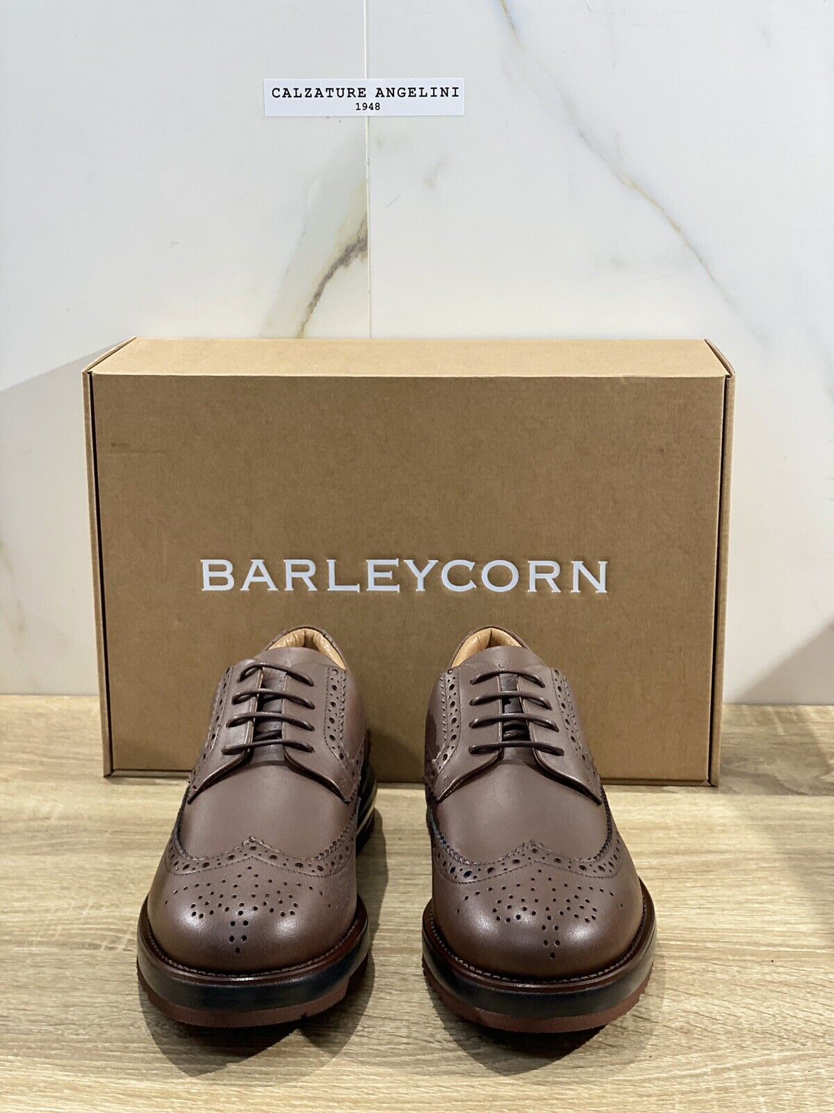 Barleycorn Air Brogue Uomo Pelle Cioccolato Extralight Casual Men Shoes 40