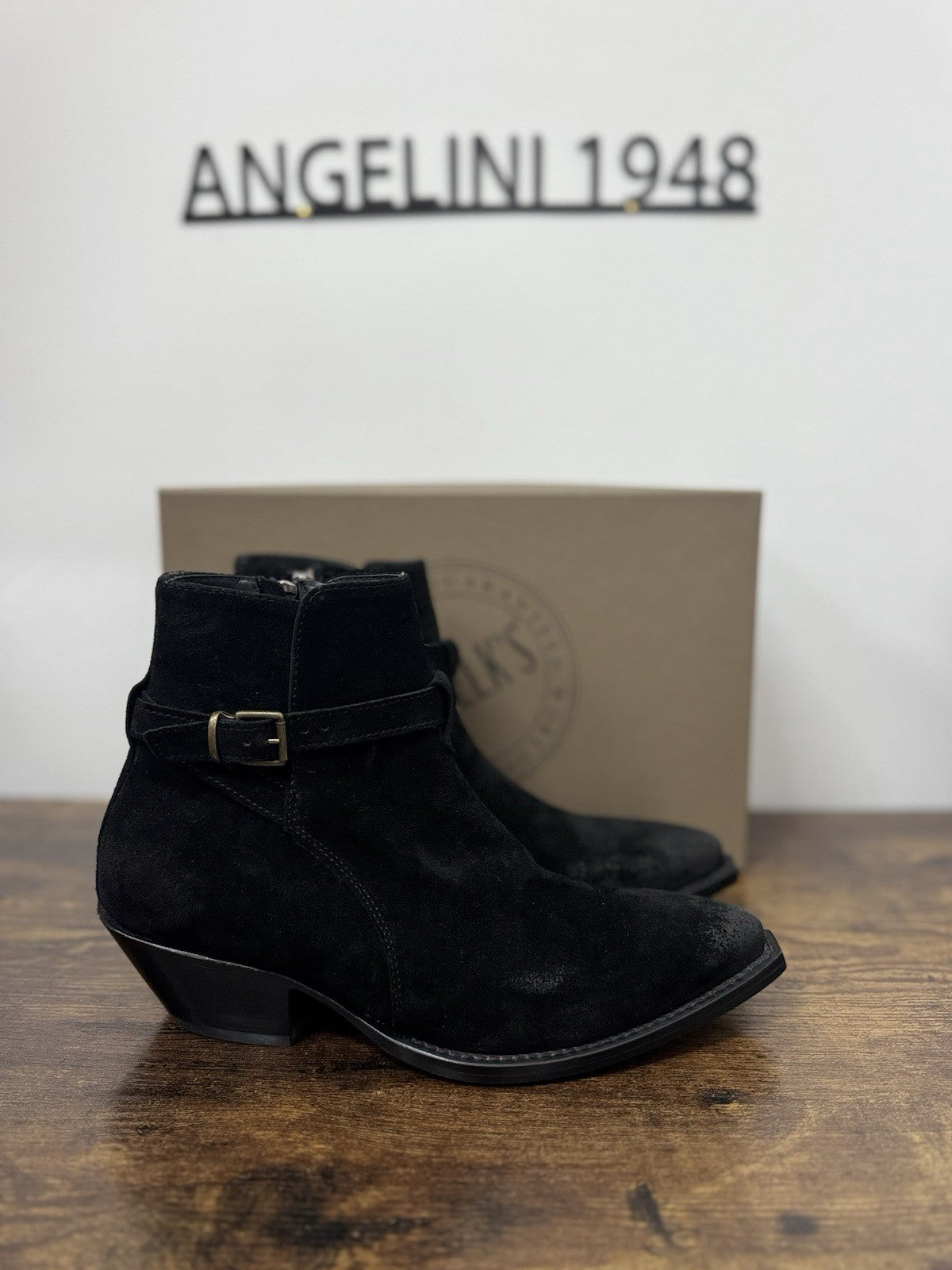 Pawelk’s Texano Suede Nero Casual Boot Uomo 42