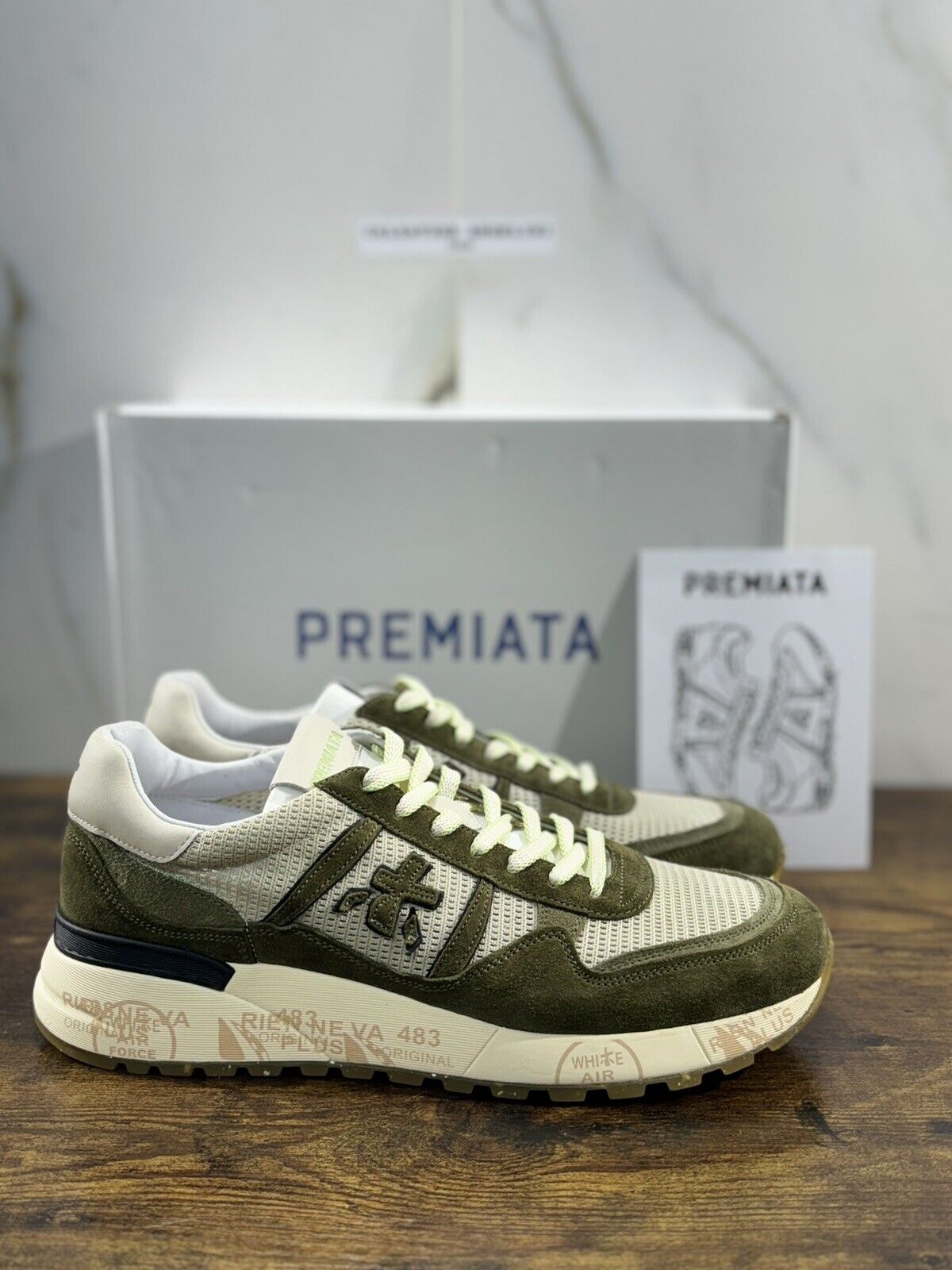 Premiata Landeck     Sneaker Uomo Pelle Verde    Casual Sneaker Premiata Uomo 44