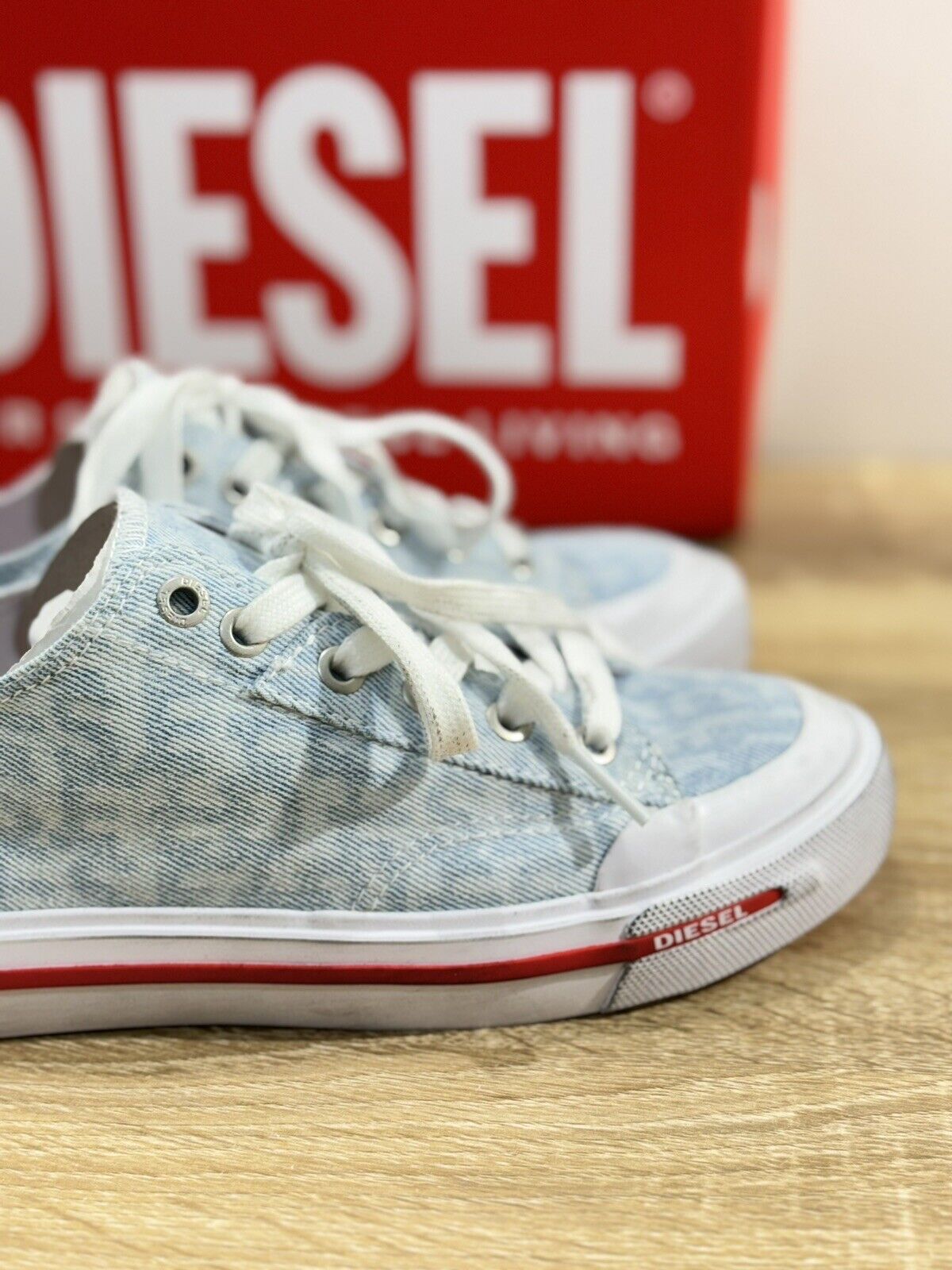 Diesel Sneaker Donna Athos Low Ice Blue Casual Cotton Extra Light 38