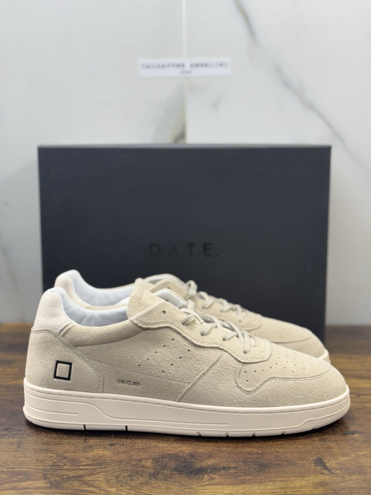 D.A.T.E Court 2.0 Sneaker Suede Beige Casual Uomo 43