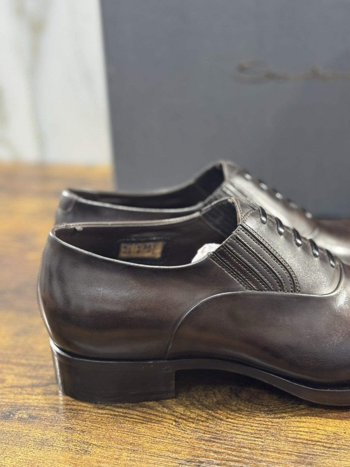 Santoni Stringata Limited Edition Box Brown  Luxury Handmade Santoni Uomo 39