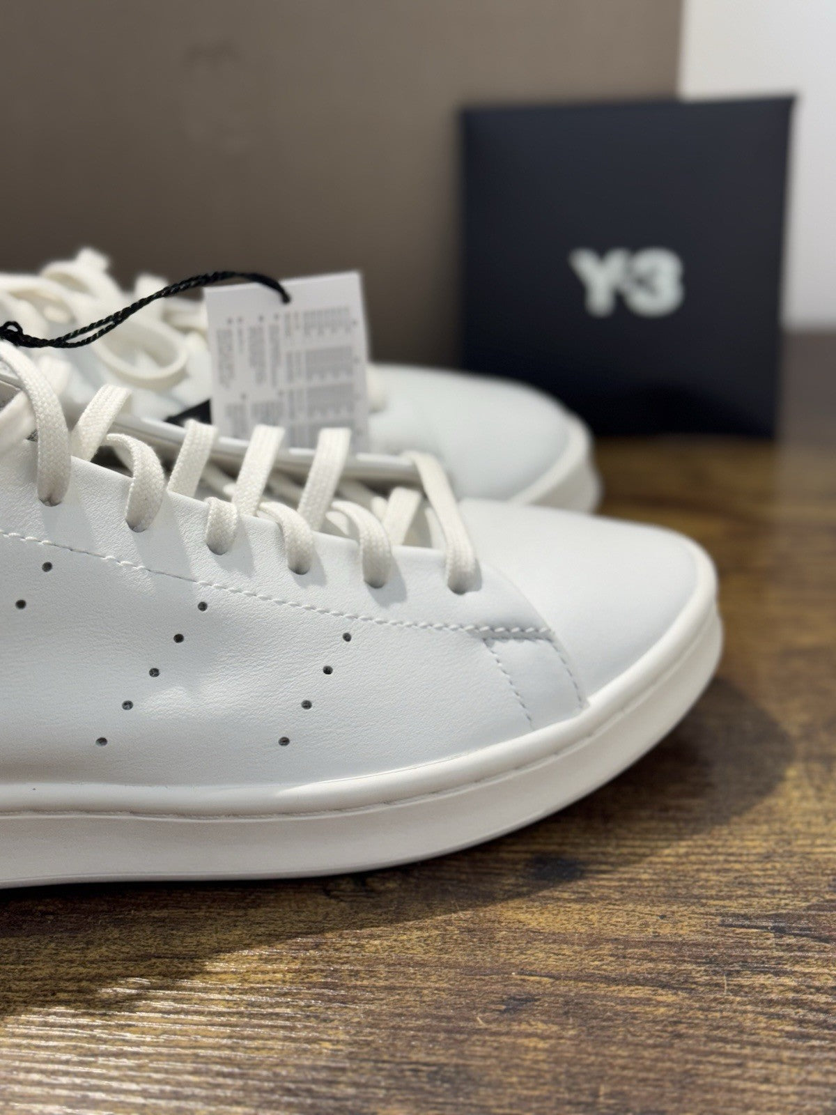 Y-3 Stan Smith Sneaker Pelle Bianca Casual Luxury Yohji Yamamoto Uomo 42.5
