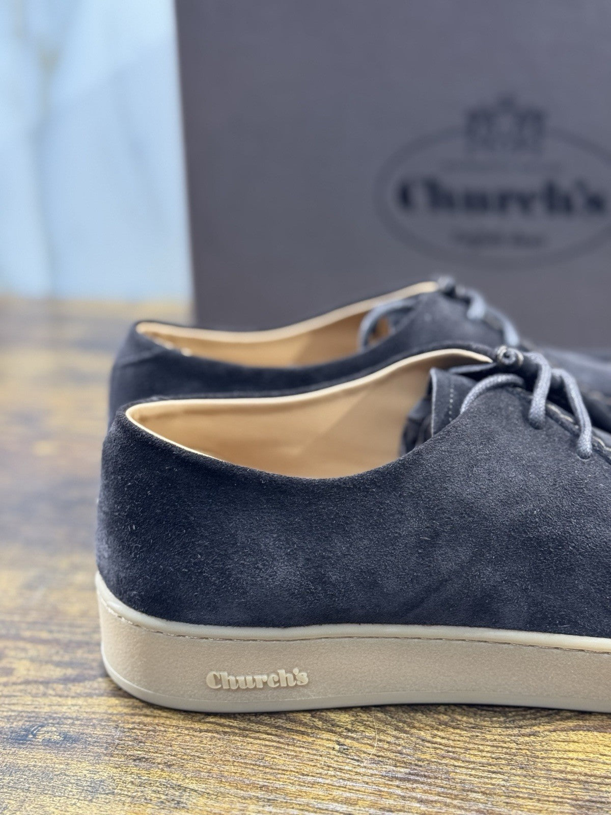 Church’s Scarpa Stringata In Suede Ebony Nocton Luxury Uomo 42