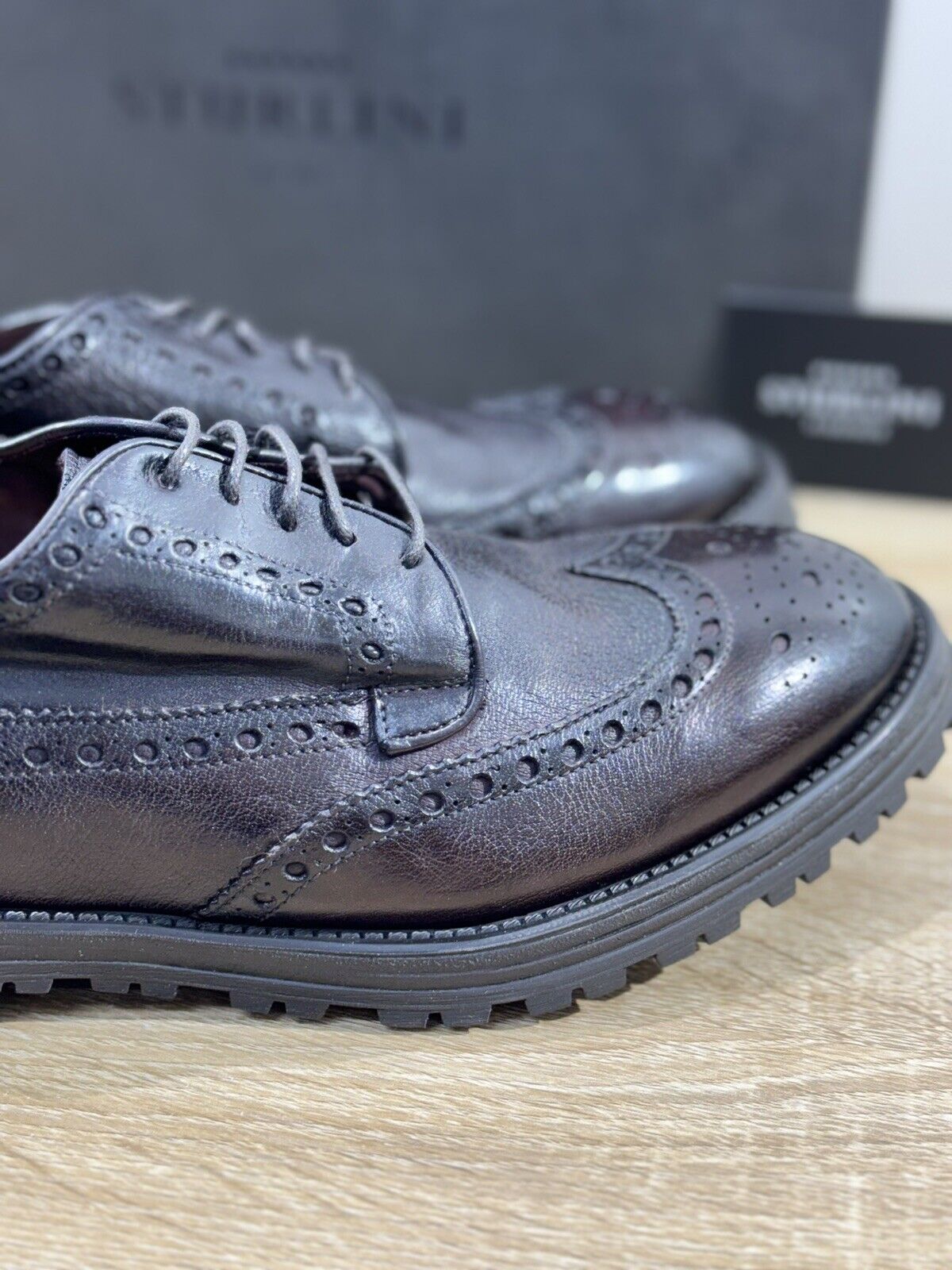 Sturlini Firenze Scarpa Uomo Pelle Bordo’ Luxury Craftmanship 41