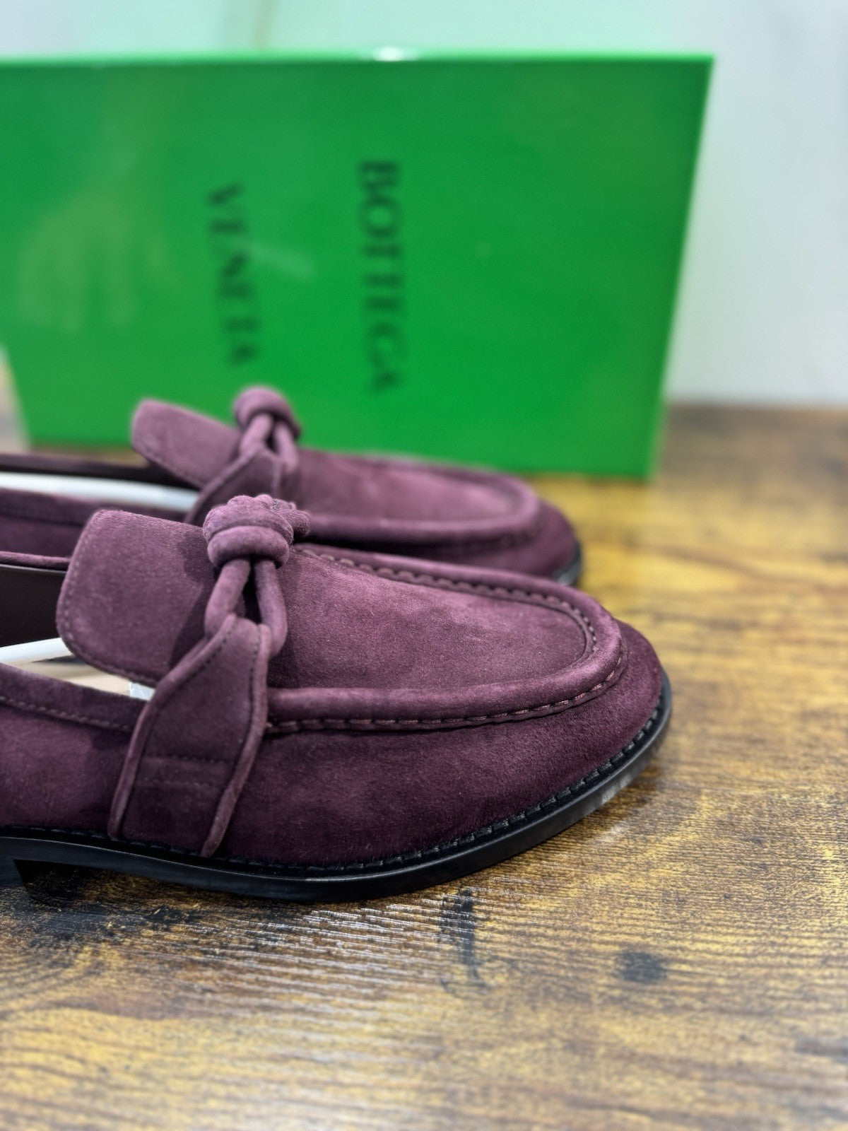 Bottega Veneta Mocassino Astaire Suede Dark Barolo Luxury Donna 38 