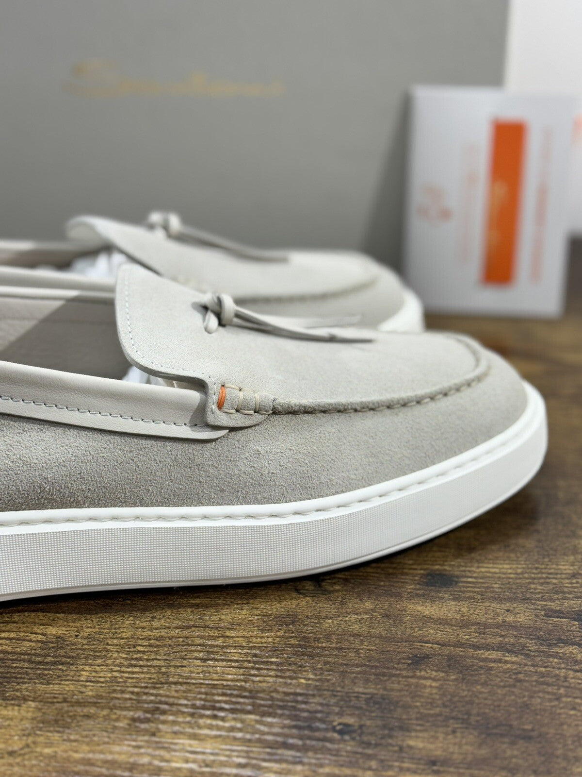 Santoni Mocassino  Uomo Icon Suede  Luxury Men Santoni Shoes Icon 40.5
