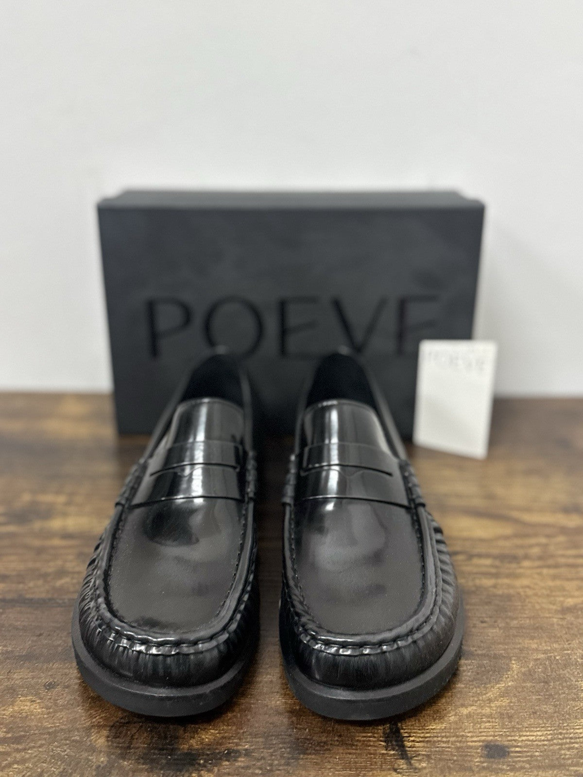 Poeve Mocassino Pelle Nero Causal Donna 36