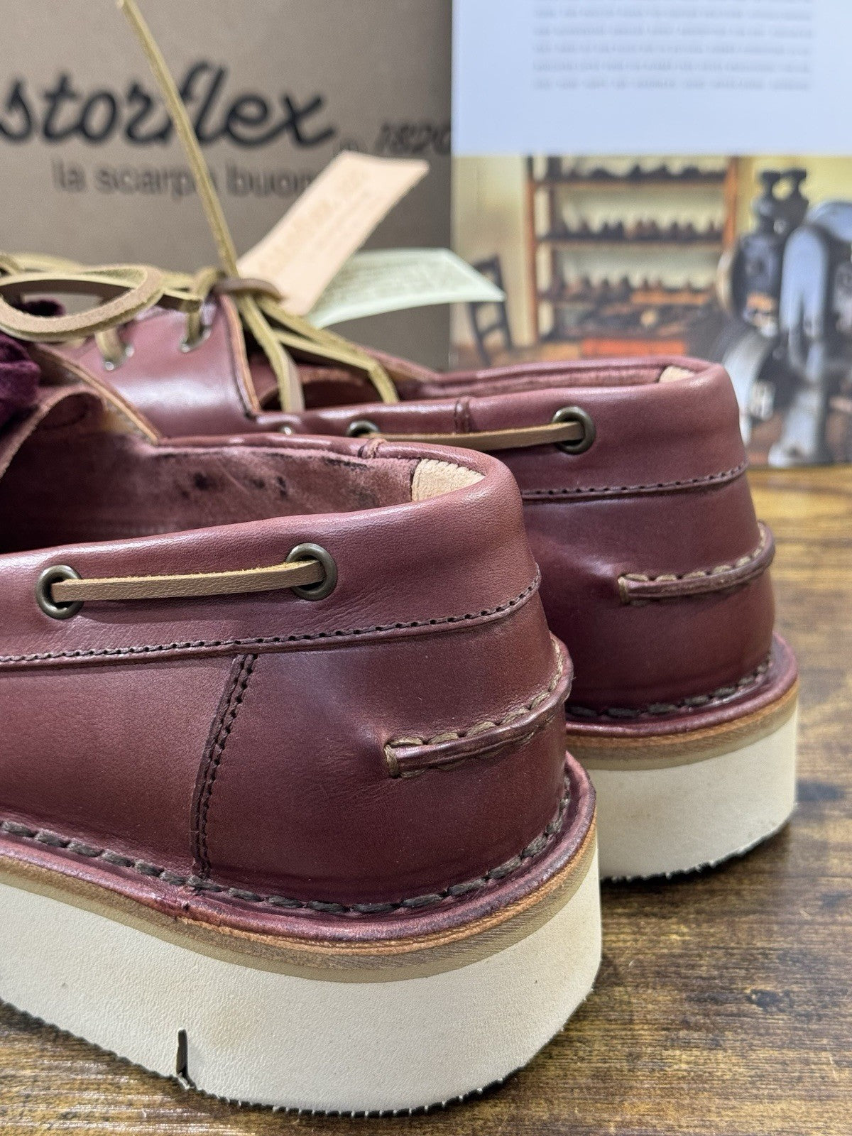 Astorflex Boatflex   Scarpa Pelle Dark Wine Casual Uomo 43