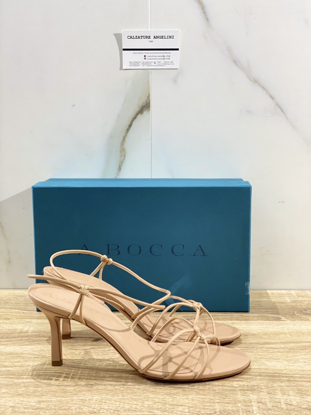 A.bocca Sandalo Donna AB2307 In Pelle Beige   Luxury Sandal Woman 41