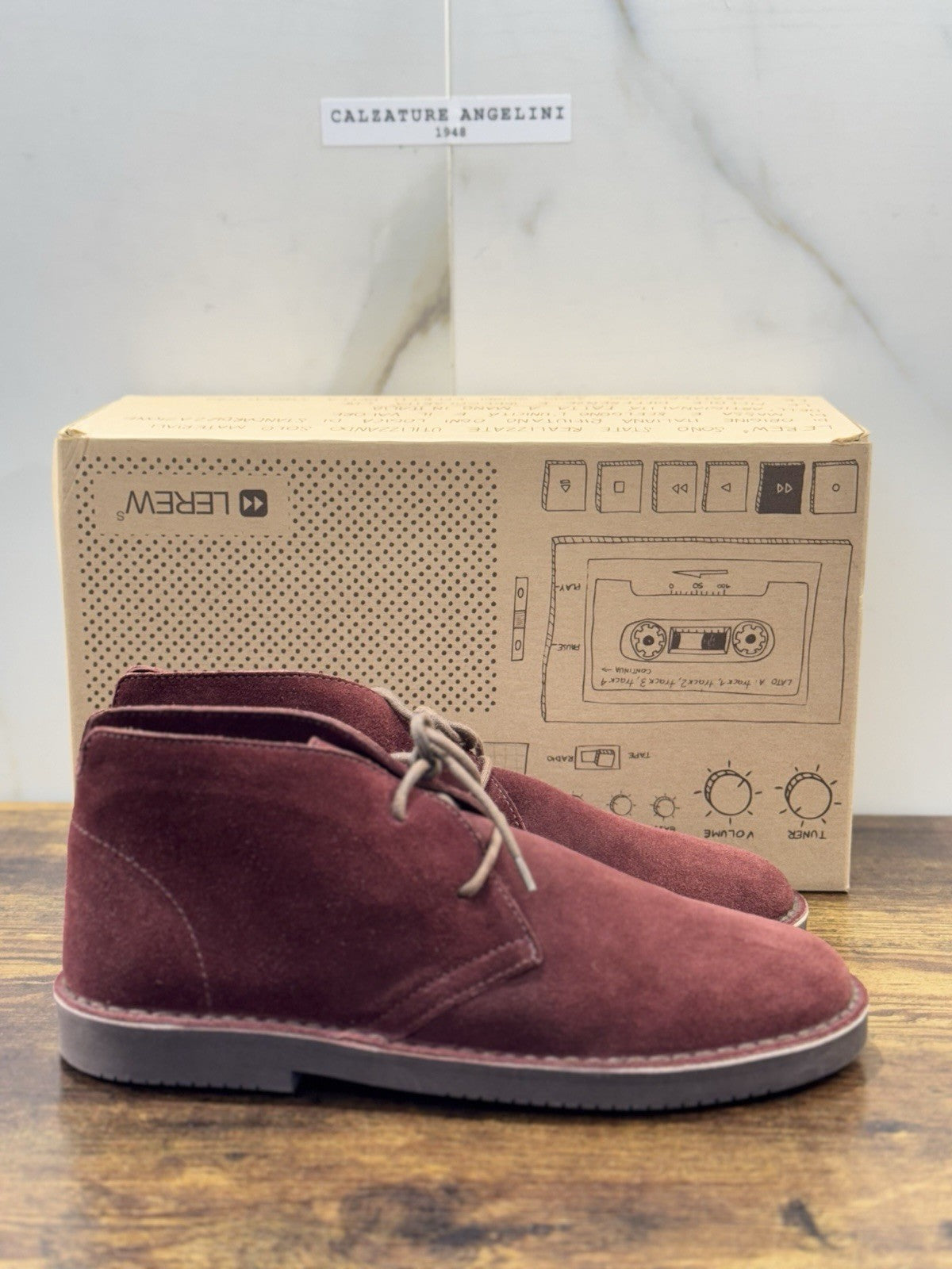 Lerews Polacchino Suede Bordo’ Casual Boot Uomo 40