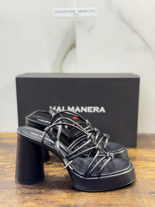 Halmanera Sandalo Pelle Nero Con Tacco Causal Halmanera Donna 37