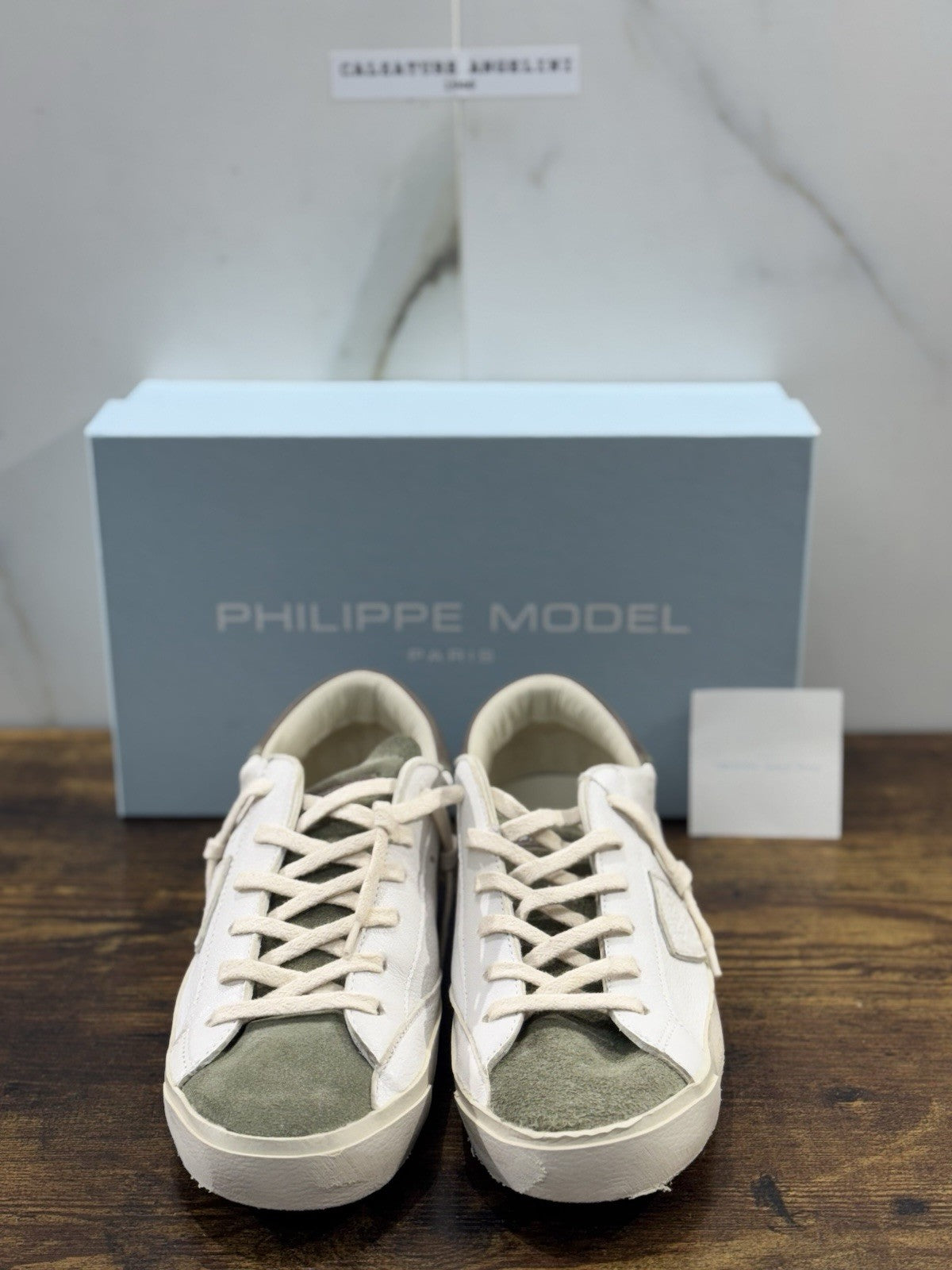 Philippe Model  Paris L u Pelle Bianca Military    Casual Uomo 40