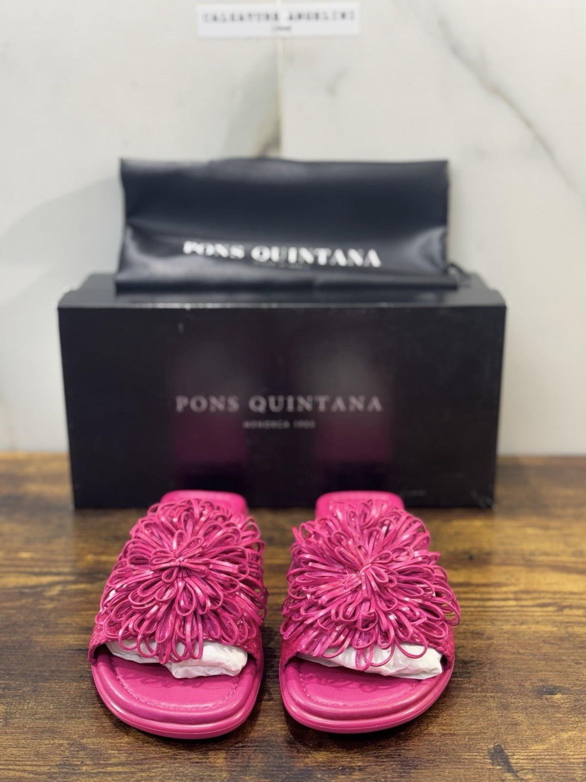 Pons Quintana Sandalo Tina  Donna   Pelle Fuxia     Handmade  37